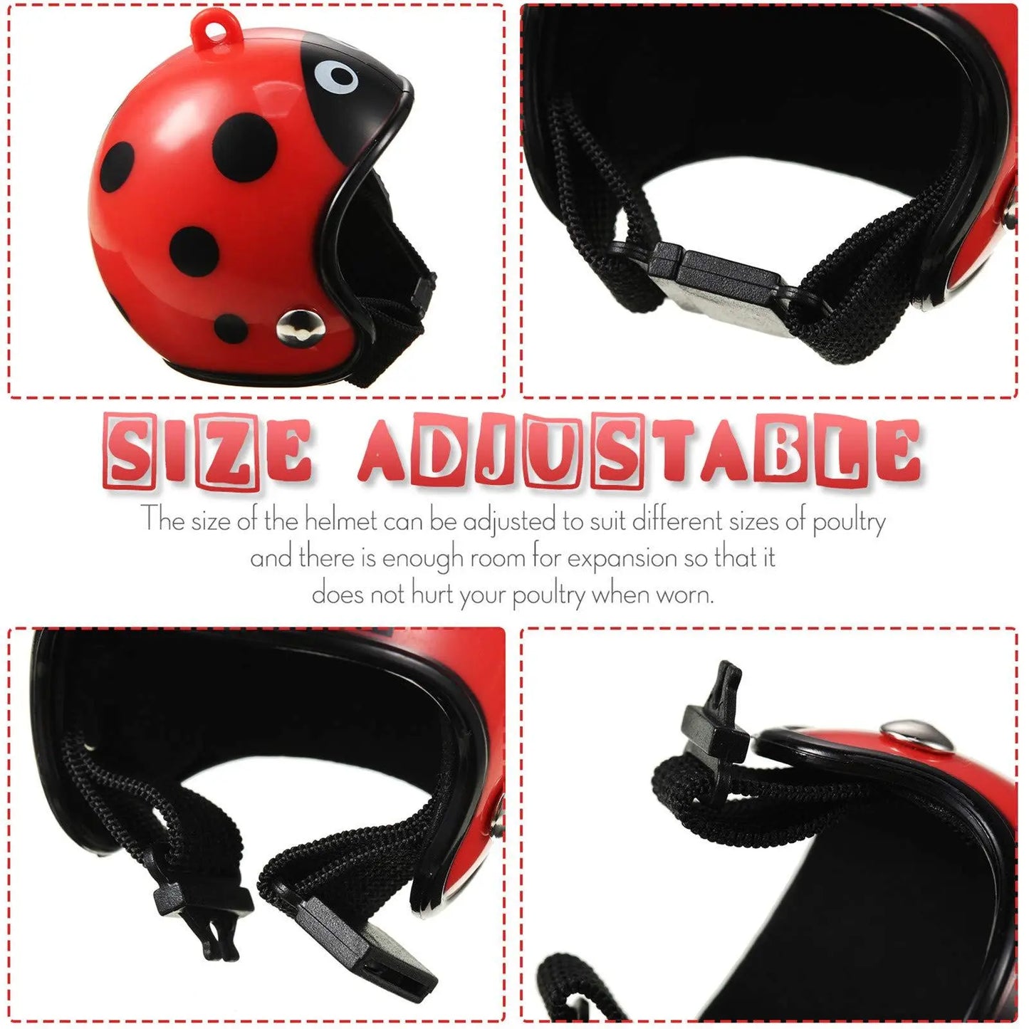 8-Pack Fun Waterproof Chicken Hats – Adjustable Miniature Pet Protection & Costume Gear