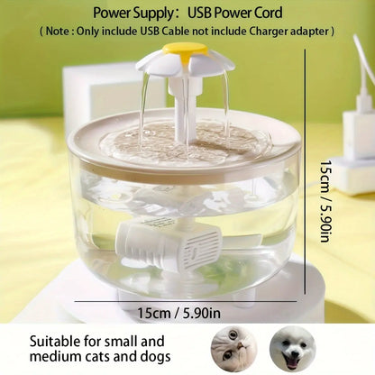 Rechargeable Automatic Pet Fountain – Clear Wireless Cat Water Dispenser for Fresh & Circulating Hydration