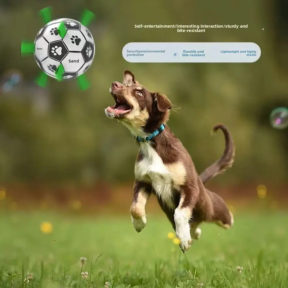 Dog Soccer Ball with 9 Grab Tabs – Interactive Herding & Water Toy for Medium and Large Dogs, Perfect Gift for Active Pets