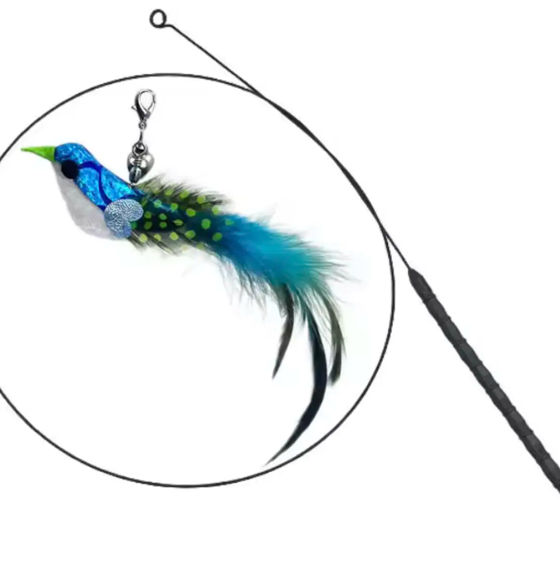 Interactive Feather Bird Cat Teaser – Hanging Wand Toy with Bell and String
