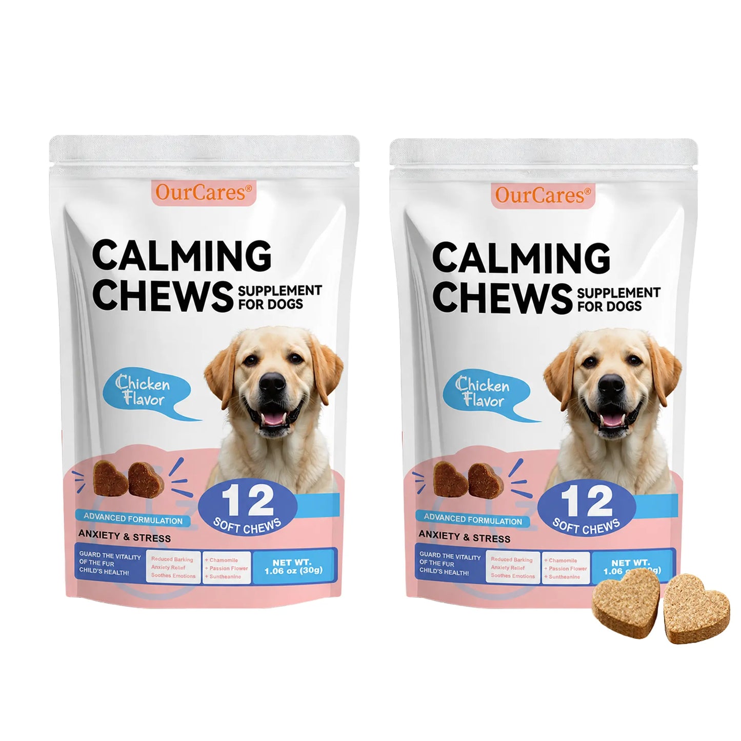 Dog Calming Chews & Composure Soft Treats – Natural Anxiety & Stress Relief Supplement, Soothing Calming Bites for All Dog Breeds