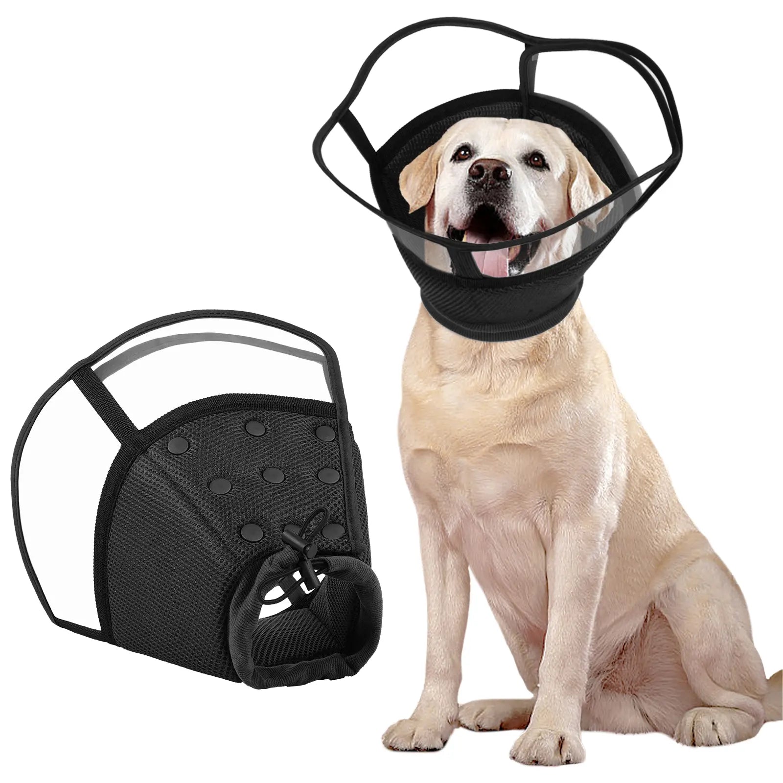 Adjustable Soft E-Collar for Dogs – Breathable & Humane Post-Surgery Recovery Cone to Prevent Licking
