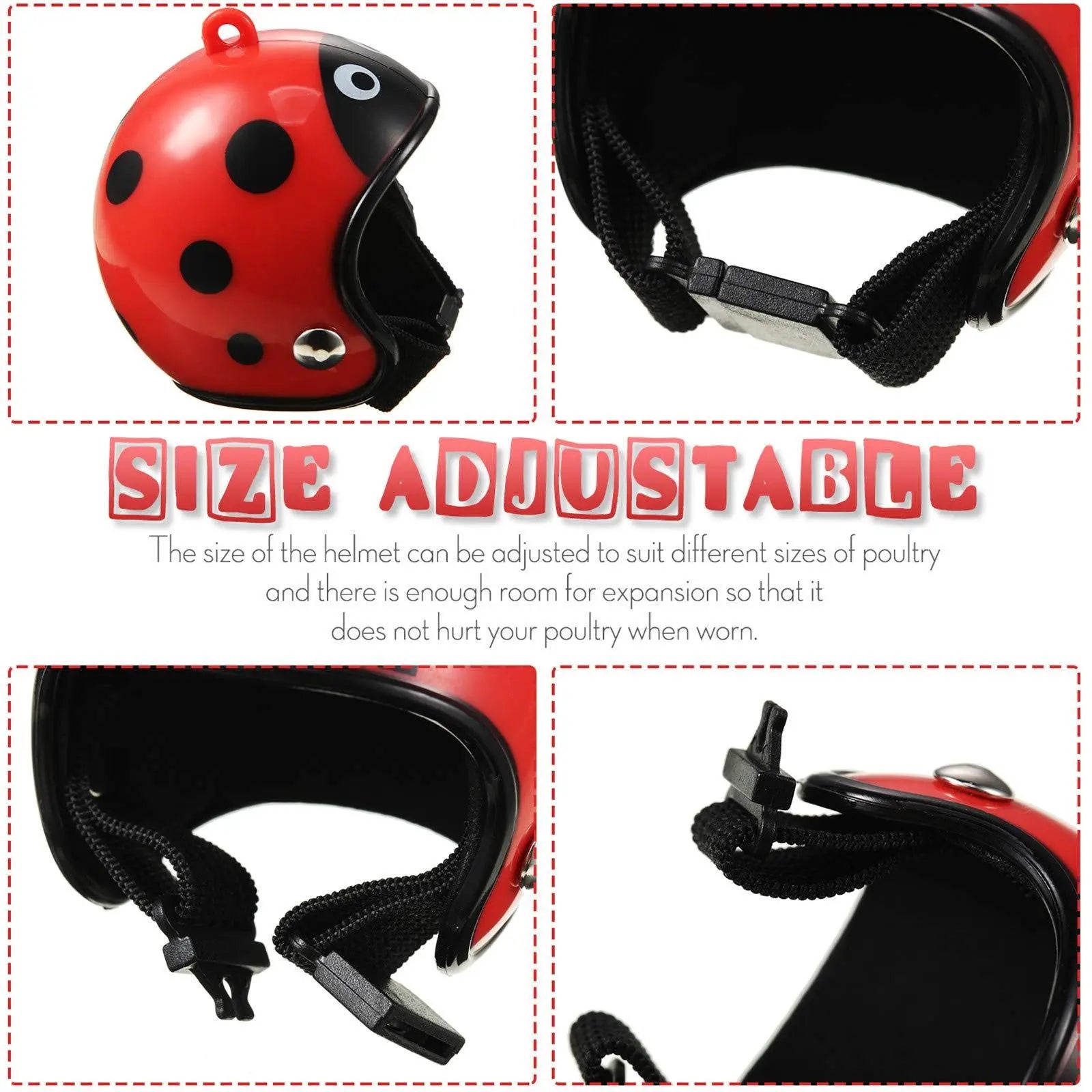 8-Pack Fun Waterproof Chicken Hats – Adjustable Miniature Pet Protection & Costume Gear