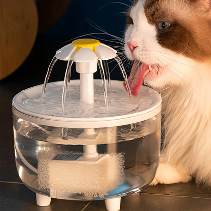 Rechargeable Automatic Pet Fountain – Clear Wireless Cat Water Dispenser for Fresh & Circulating Hydration