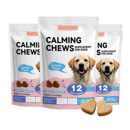 Dog Calming Chews & Composure Soft Treats – Natural Anxiety & Stress Relief Supplement, Soothing Calming Bites for All Dog Breeds