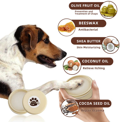 2-in-1 Pet Paw Care Kit – No-Rinse Foam Cleaner & Healing Balm for Dry, Cracked Paws & Noses (5 oz)