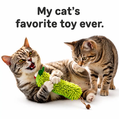 3-in-1 Caterpillar Cat Plush Toy – Premium Catnip, Silvervine & Crinkle Sound Interactive Boredom Relief Pillow