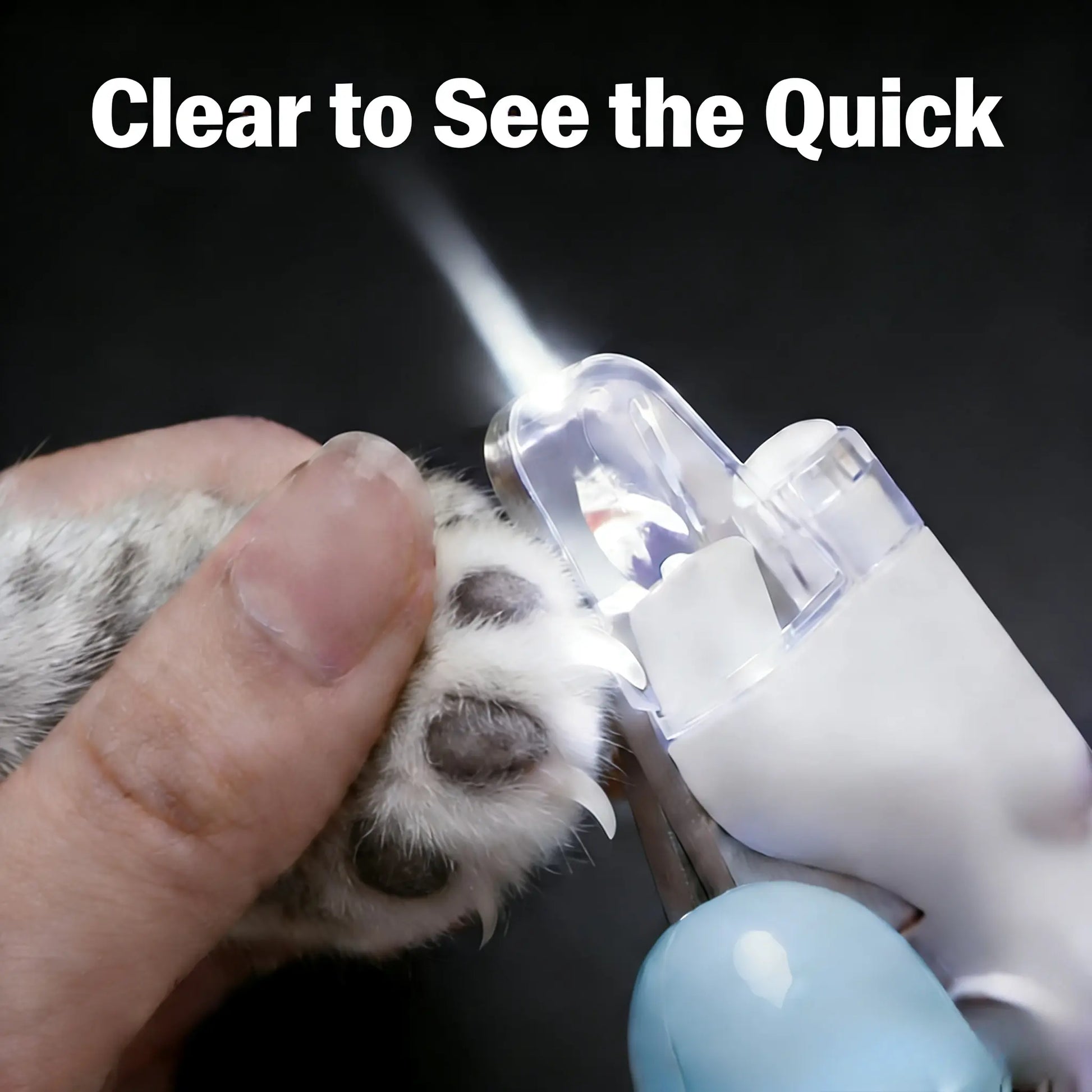 2-in-1 Pet Nail Clippers with Bright LED Light – Safe Quick-Cutting Claw Grooming Kit with Sharp Stainless Steel Blades for Cats and Dogs