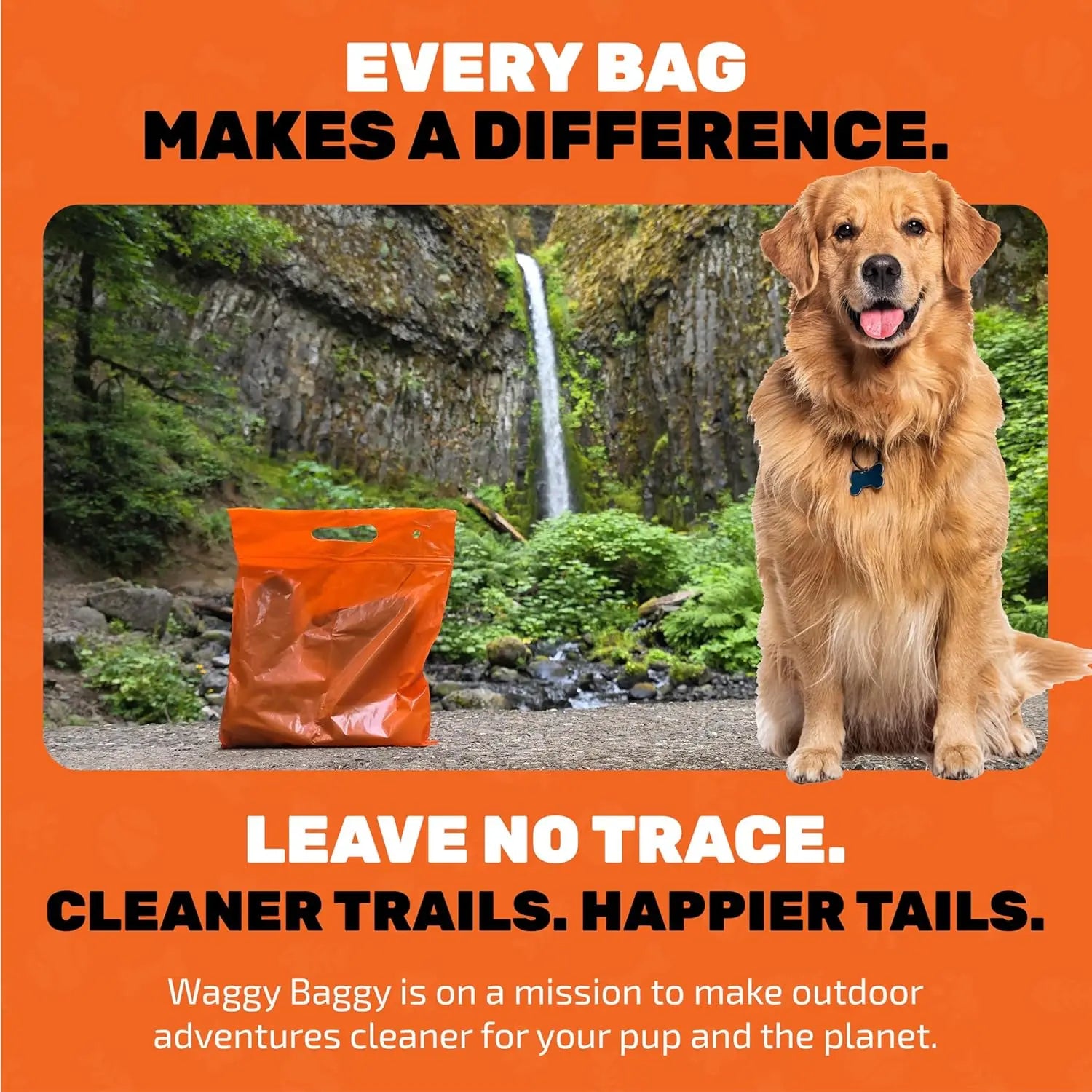 Cleanwaste Waggy Baggy Premium Odor-Proof Dog Waste Bags (10-Pack)